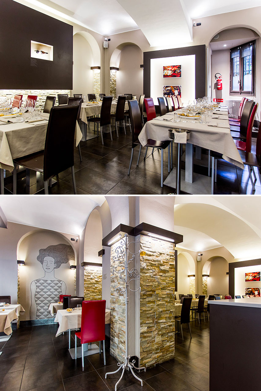 gli interni del nostro ristorante in Piazza Bodoni a Torino